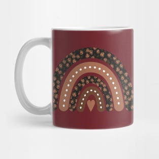 Leopard print boho rainbow Mug